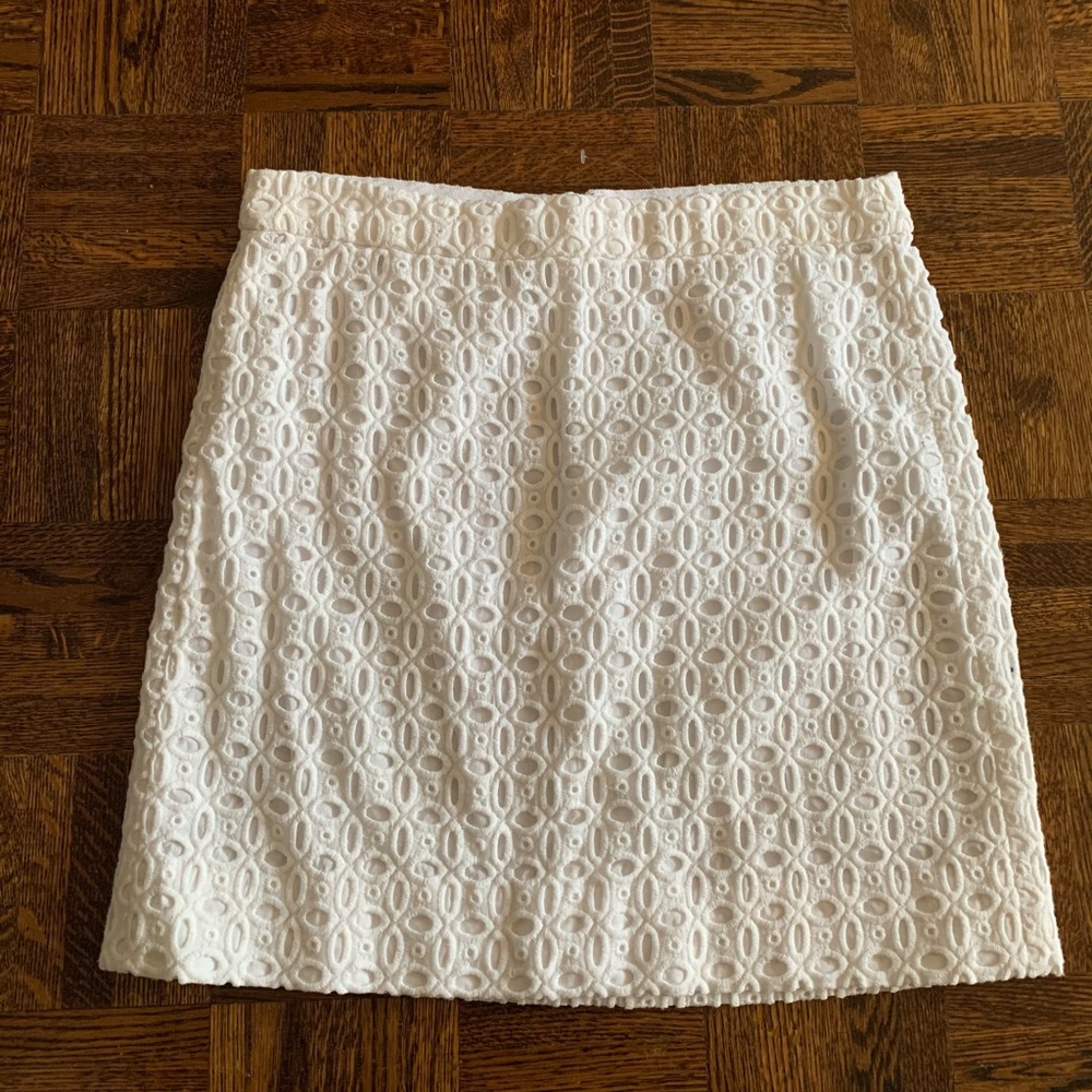 J. Crew Eyelet Cut Skirt - NWOT